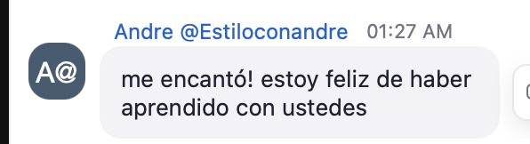Mensaje de Andre