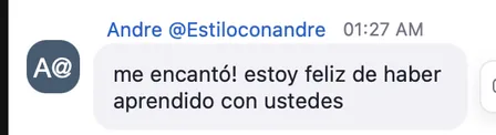 Mensaje de Andre
