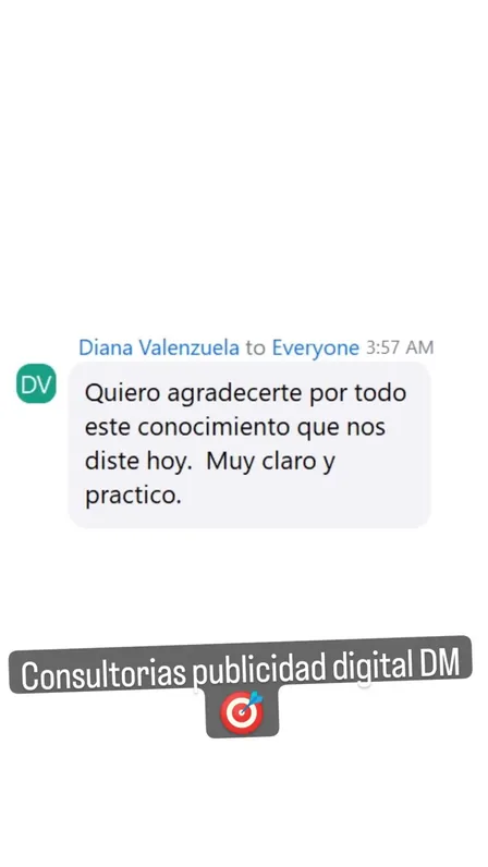 Mensaje de Diana Valenzuela