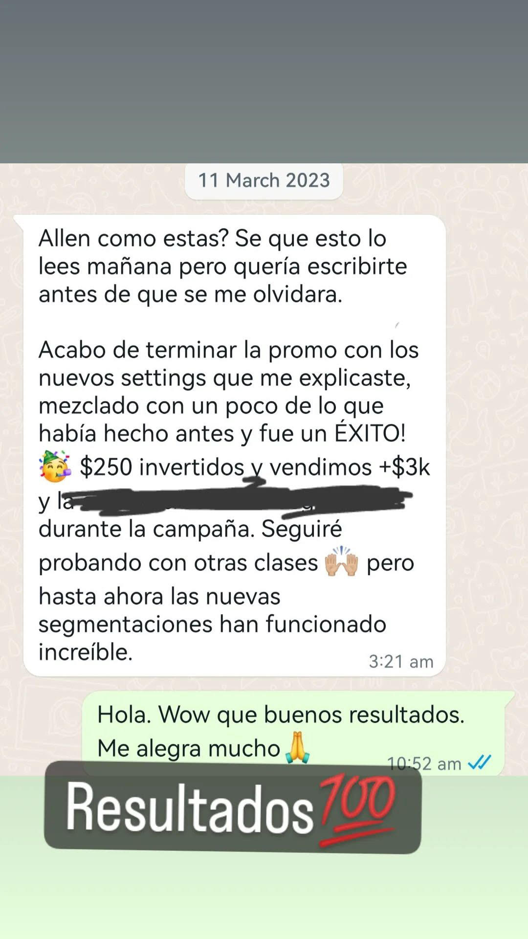 Historia de Instagram de Gina Larcón